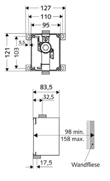 SCHELL COMPACT II комплект писсуара скрытого монтажа