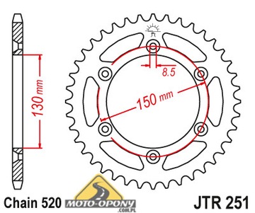 Комплект привода Yamaha YZ 250 02-04 2T S. Усилитель