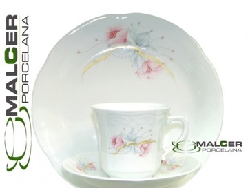 810 SERWIS KAWOWY 6/12 KAMELIA CHODZIEŻ PORCELANA