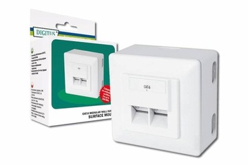 Розетка Digitus RJ45, 2 порта, экранированная STP, кат.6