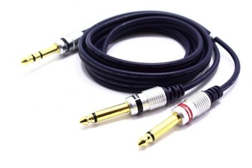 JACK CABLE 6.3 STEREO 2x РАЗЪЕМ 6.3 MONO VITALCO 3M