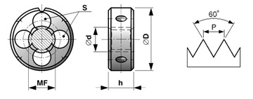 Narzynka MF drobnozwojna M6x0,75 HSS DIN-EN 22 568