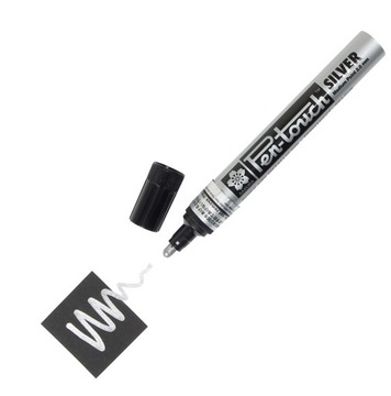 Маркер Sakura Pen-Touch средний 2,0 мм, серебристый
