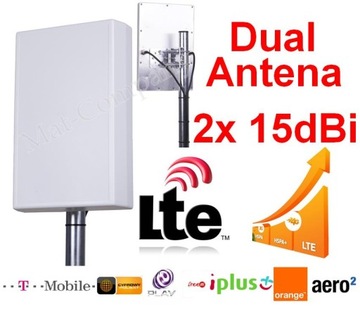 ANTENA DUAL 4G LTE 30dBi HUAWEI ZTE CRC9 TS9 SMA