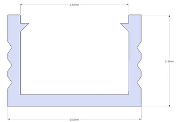 Профиль лотка для светодиодной ленты ПВХ LINE