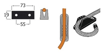 CLAMCLEAT CL209 рифленый шип для лески диаметром 4–8 мм.