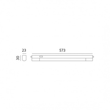 OPRAWA MEBLOWA LINIOWA LED 57.2CM 8W NEUTRALNA