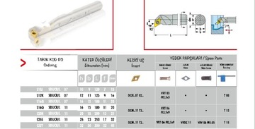 Нож токарный складной S10J SDUCR 07 DCMT 0702