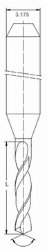 Wiertło wiertła węglik 0,8 mm do płytek VHM CNC