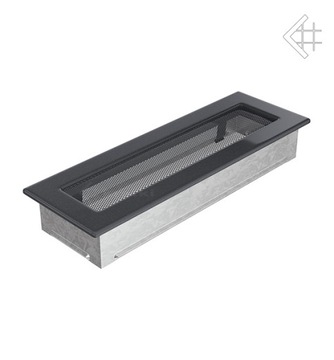 KRATKA KOMINKOWA WENTYLACYJNA 11x32 grafitowa metalowa z siatką z kieszenią