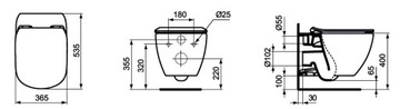 Унитаз IDEAL STANDARD TESI Биде AQUA BLADE