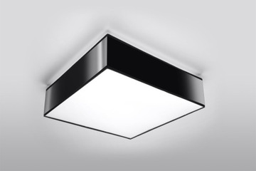 PLAFON LED NOWOCZESNA LAMPA SUFITOWA HORUS 45 CZARNA DO SYPIALNI SOLLUX