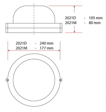 Oprawa kanałowa aluminiowa okrągła 100W IP54