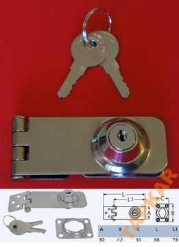 ЗАМОК ИЗ НЕРЖАВЕЮЩЕЙ С КЛЮЧОМ A2 BAKIST LOCK