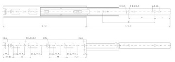 PROWADNICA KULKOWA AMIX H45 DB/45 L-500MM