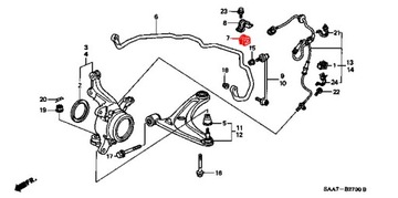 РЕЗИНОВАЯ ВТУЛКА ПЕРЕДНЕГО СТАБИЛИЗАТОРА HONDA JAZZ 02-08 ACURA RDX 06-12 D21