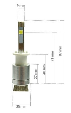 Комплект светодиодов CREE H1 80 Вт 9600 лм, лампы 4-го поколения 3R