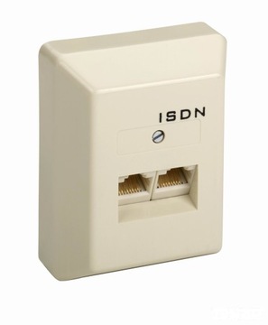 Розетка ISDN/ADSL x2 RJ45 8p8c/8p4c для поверхностного монтажа