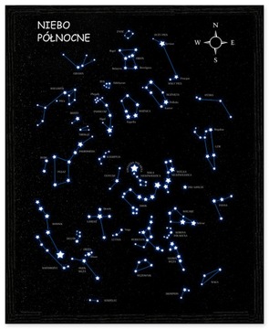 Созвездие звезд северного неба - постер 40х50см