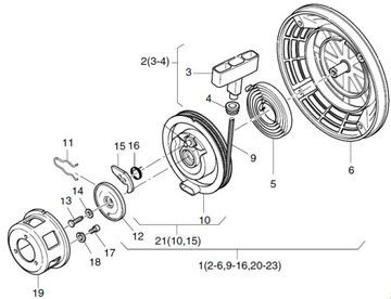 Стартовая струна HATZ 1B20 1B30 1B40 01929000