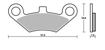 Колодки передние тормозные CF MOTO 500 520 800