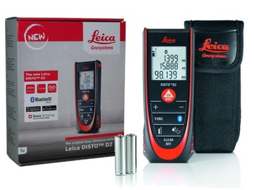 Dalmierz laserowy Leica Disto D2 BT łączność BLUETOOTH zasięg 100m