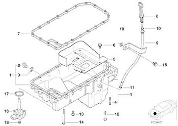 Щуп уровня масла BMW E36 E46 Z3 316i 318i M43