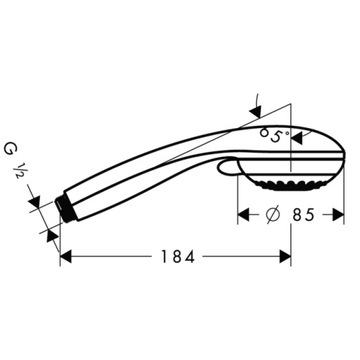 Hansgrohe główka prysznic rączka słuchawka Crometta 85 28562000