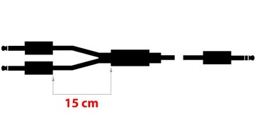 Кабельный кабель 6,3 Jack стерео - 2x моно Klotz 16м