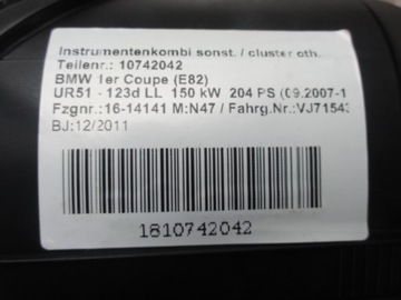 фото thumb №5, Bmw e81 e87 lci e88 e82 манометр спидометр дизель