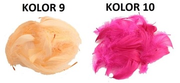 PIÓRA PIÓRKA MIX 25 SZT PIÓRO DEKORACYJNE 23xKOLOR
