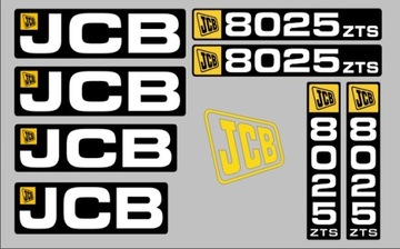 НАКЛЕЙКИ Экскаватор JCB 8025 ZTS + пиктограммы