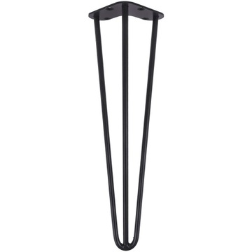 NOGA METALOWA HAIRPIN 43 cm 3 pręty NIEMALOWANA