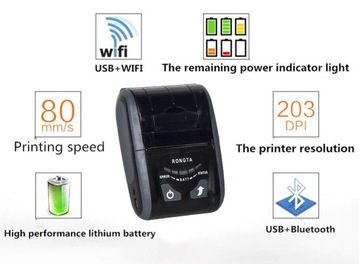 Портативный чековый принтер RPP200 58 USB WiFi BT