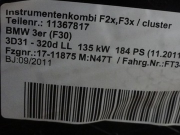 фото thumb №4, Bmw f30 f31 f34 f32 f33 f36 манометр спидометр дизель