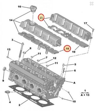 ПРОКЛАДКА КЛАПАНОВОЙ КРЫШКИ PEUGEOT 307, 407 2.0 16V