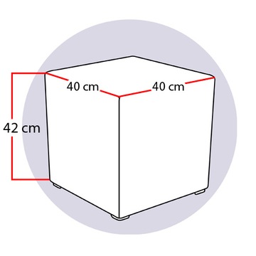 Пуф квадратный 40Х40 куб RED COLOR 05