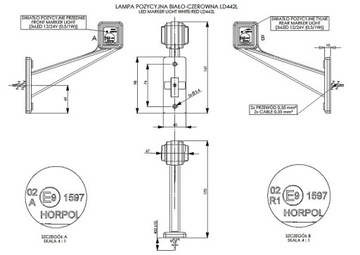Lampa obrysowa LED obrysówka boczna diodowa L + P