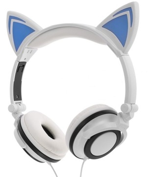 СКЛАДНЫЕ НАУШНИКИ CAT EAR, СВЕТОДИОДНАЯ ПОДСВЕТКА