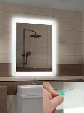 LED MIRROR, холодный белый, 60х70, всего 15 мм от стены, сенсорный выключатель