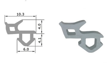 Uszczelki do okna okien okienne KV-7A VEKA WEKA Uszczelka okienna szara