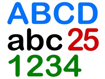 Водостойкие наклейки с надписями БУКВЫ/ЦИФРЫ, самоклеющиеся, 25 см.