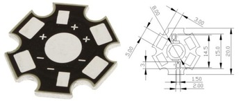 POWER LED 3W BRIDGELUX Полный спектр PCB 45м