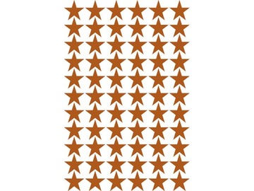 Naklejki na ścianę GWIAZDKI miedziane 5cm 56 szt