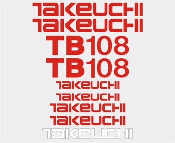 НАКЛЕЙКИ НАКЛЕЙКИ - TAKEUCHI TB108 + пиктограммы