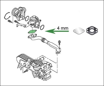 Заглушка EGR 1.9 2.5 TDi VW Jetta Touran Vento T5