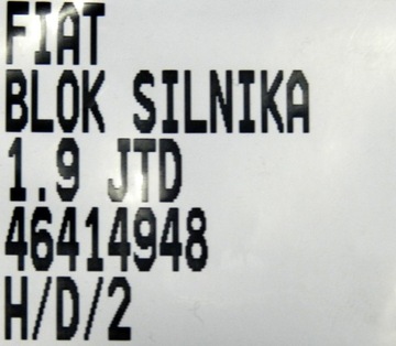 фото thumb №8, Блок двигуна fiat alfa lancia 1.9 td jtd 46414948