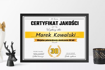 Сертификат на 30-летие, 30-летие, ДОСТАВКА!