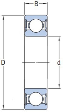 Łożysko kulkowe 6202 2RS ZVL 15x35x11