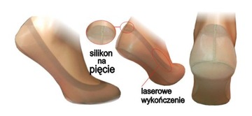 Незаметные хлопковые ножки с черным силиконом.